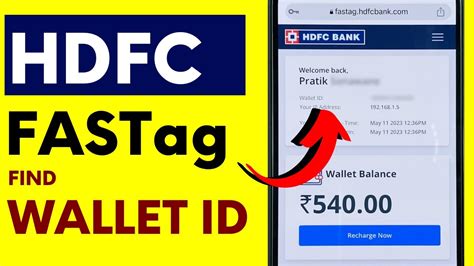 hdfc fastag wallet id